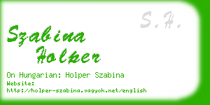 szabina holper business card